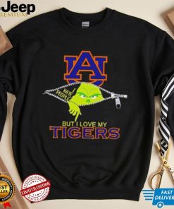 Grinch zipper I hate people but I love my Auburn Tigers shirt