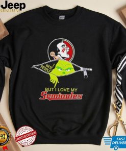 Grinch zipper I hate people but I love my Florida State Seminoles shirt