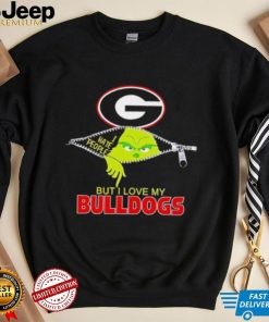 Grinch zipper I hate people but I love my Georgia Bulldogs shirt