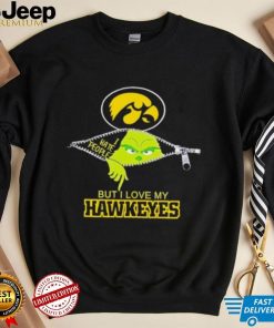 Grinch zipper I hate people but I love my Iowa Hawkeyes shirt