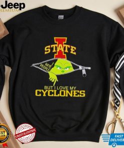 Grinch zipper I hate people but I love my Iowa State Cyclones shirt