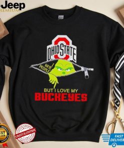 Grinch zipper I hate people but I love my Ohio State Buckeyes shirt