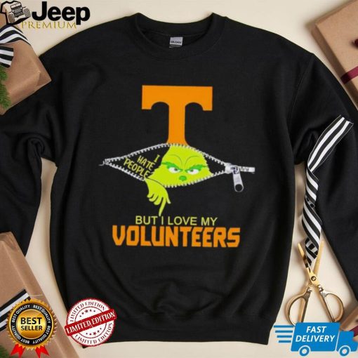 Grinch zipper I hate people but I love my Tennessee Volunteers shirt