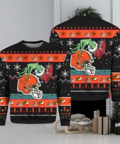 Grnch Stole Cleveland Browns Ugly Christmas Sweater