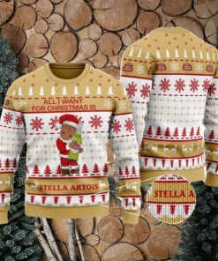 Groot All I Need For Christmas Is Stella Artois Ugly Christmas Sweater Cute Christmas Gift Ideas