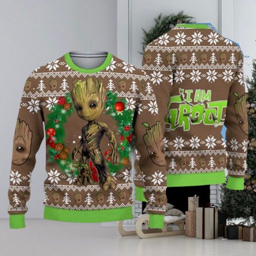 Groot I Am Groot Green Brown Christmas Disney 3D Sweater