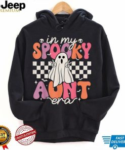 Groovy In My Spooky Aunt Era Retro Auntie Halloween Ghost T Shirt