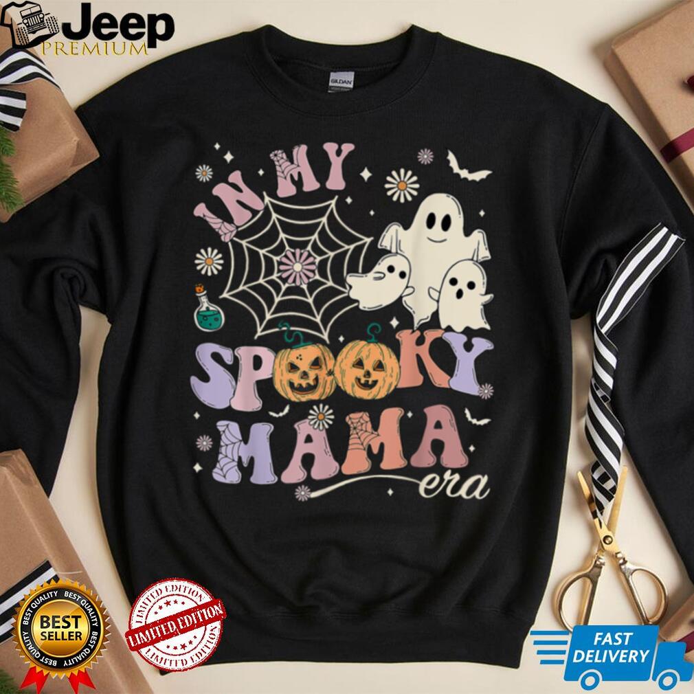  Retro Groovy Halloween Ghost Spooky Mama Costume T