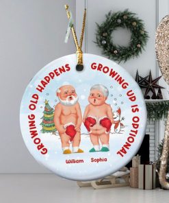 Growing Up Is Optional, Personalized Ornament, Christmas Gifts For Funny Couple