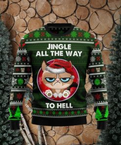 Grumpy Cat Jingle All The Way To Hell Christmas 3D Sweater