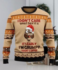 Grumpy Owl I Don’t Care Ugly Sweater