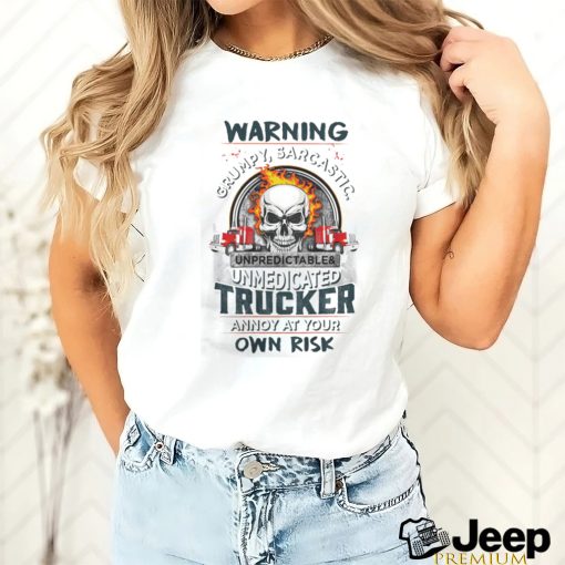 Grumpy trucker truck drivers t shirt