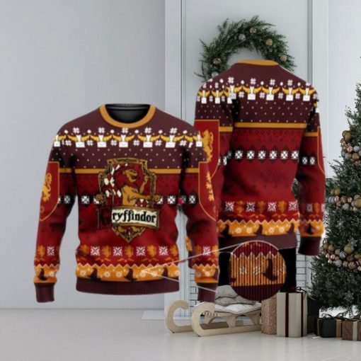 Gryffindor Crest Ugly Christmas Sweater 3D Printed Men And Women Holiday Gift Harry Potter Xmas Gift