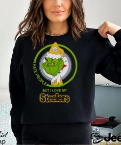 Pittsburgh Steelers NFL Christmas Grinch I Hate People But I Love My Favorite Football Team T Shirt