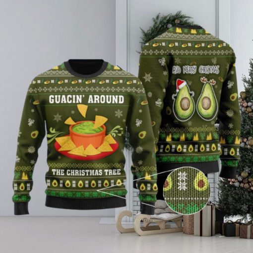 Guacin Around The Christmas Tree Ugly Sweater 3D From Someone Who Love Avocado