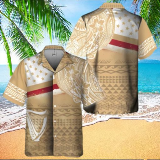 Guinness Beer Hawaiian Shirt Polynesian Pattern Gift For Beach Lovers