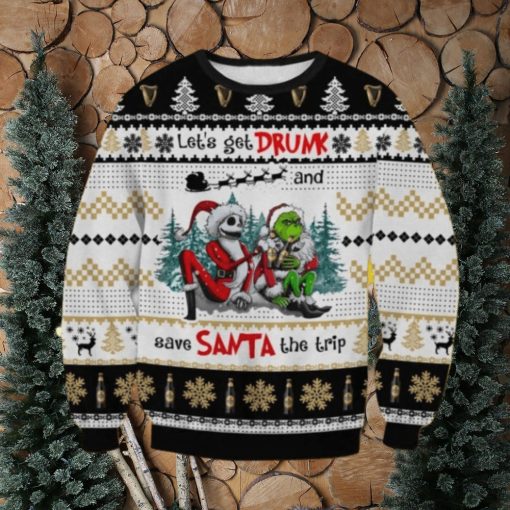 Guinness Get Drunk Christmas Ugly Sweater Gift For Men And Women