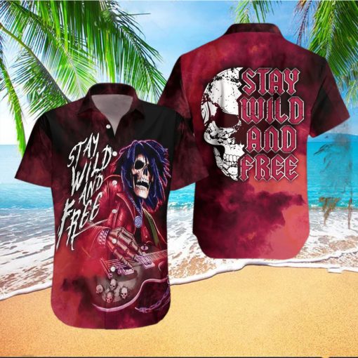 Guitar Stay Wild And Free Hawaiian Shirt Unisex Adult