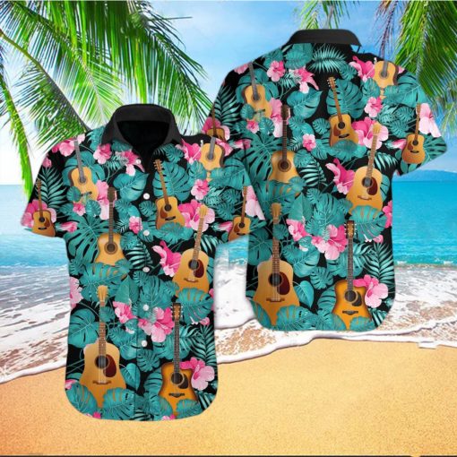 Guitar Tropical Hawaiian Shirt Unisex Adult