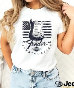 Guitar X The Original Fender Stratocaster American flag logo shirt