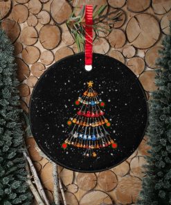 Guitar Xmas Tree Circle Ornament Christmas Ornament Christmas Gift