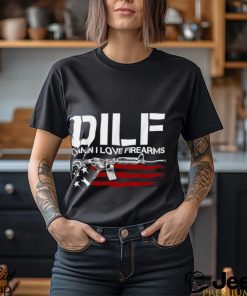 Gun American Flag DILF Damn I Love Firearms T Shirt