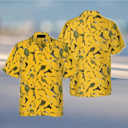 Gun Military Gear Hawaiian Shirt