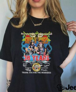 Gun N’ Roses 38 Years 1985 2023 Thank You for the memories signatures Shirt