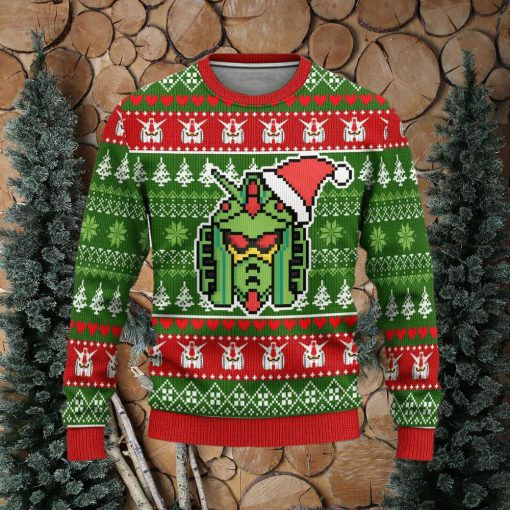 Gundam Anime Custom Xmas Women Mens Ugly Christmas 3D Knitted Sweater