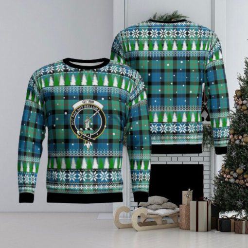 Gunn Ancient Crest Tartan Christmas Ugly Sweater 3D Gift For Men And Women