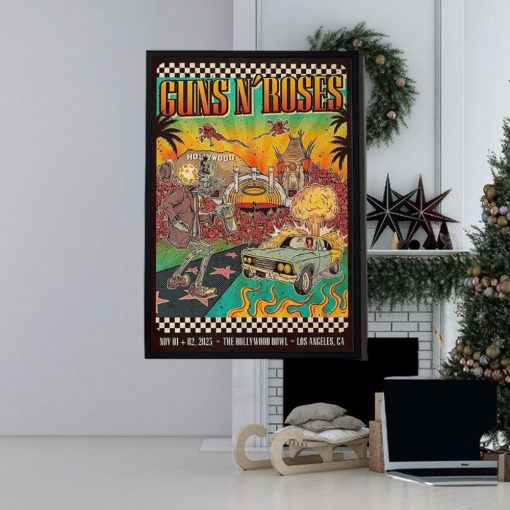 Guns N Roses The Hollywood Bowl Making History In Los Angeles November 2023 Home Decor Poster Canvas