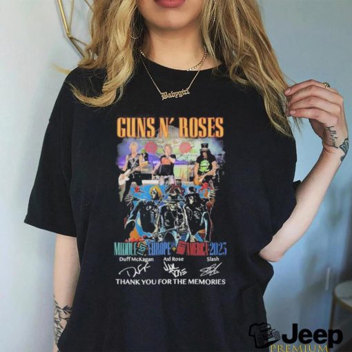 Guns n’ roses America 2023 thank you for the memories shirt