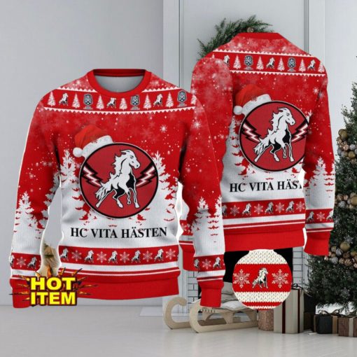 HC Vita Hästen SHL Sweden Hockey League Ugly Christmas Sweater Christmas Gift