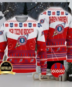 HCB Ticino Rockets Ugly Christmas Sweater Logo Custom Name Gift Fans