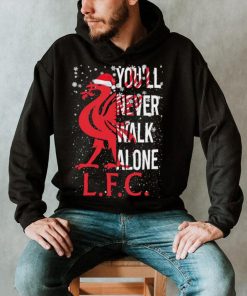 Mascot Hat Santa You’ll never Walk Alone LFC Liverpool Merry Christmas Shirt