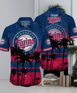 Minnesota Twins MLB Logo Coconut Tropical Hawaiian Shirt Beach Gift For Fans