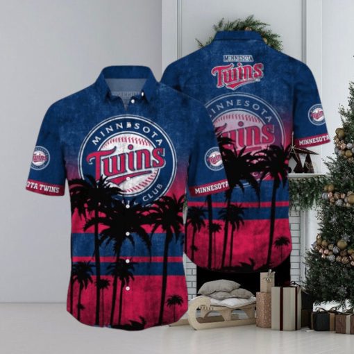 Minnesota Twins MLB Logo Coconut Tropical Hawaiian Shirt Beach Gift For Fans