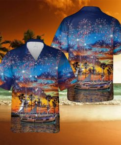 HMS Endeavour replica New Year Hawaiian Shirt