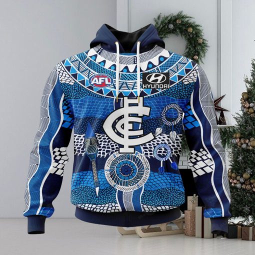 HOT Personalized AFL Carlton Football Club Special Indigenous Design Hoodie Sweatshirt 3D