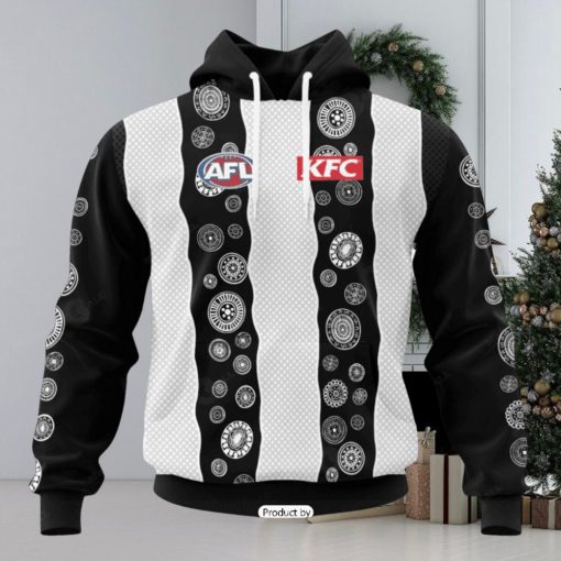 HOT Personalized AFL Collingwood Football Club Special Indigenous Design Hoodie Sweatshirt 3D