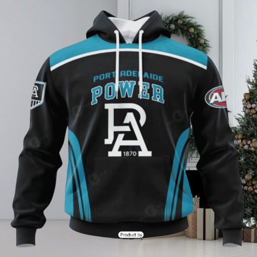 HOT Personalized AFL Port Adelaide Football Club Special Sideline Design Hoodie Sweatshirt 3D