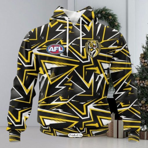 HOT Personalized AFL Richmond Tigers Special Abstract Design Hoodie Sweatshirt 3D