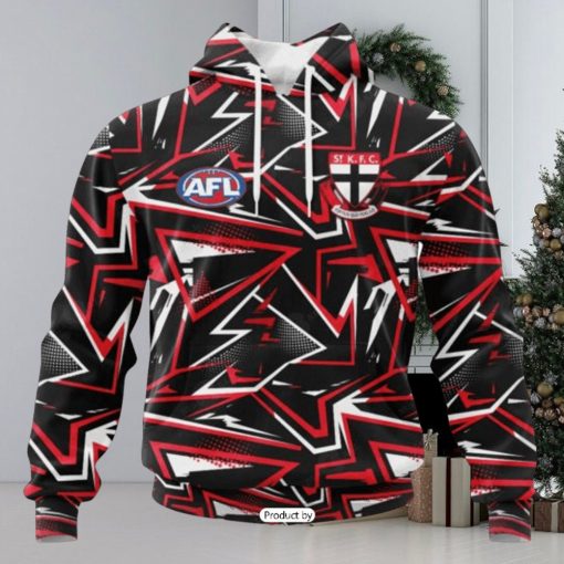 HOT Personalized AFL St Kilda Football Club Special Abstract Design Hoodie Sweatshirt 3D