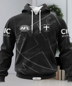 HOT Personalized AFL St Kilda Football Club Special Monochrome Design Hoodie Sweatshirt 3D