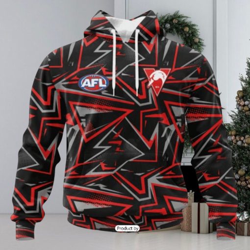 HOT Personalized AFL Sydney Swans Special Abstract Design Hoodie Sweatshirt 3D