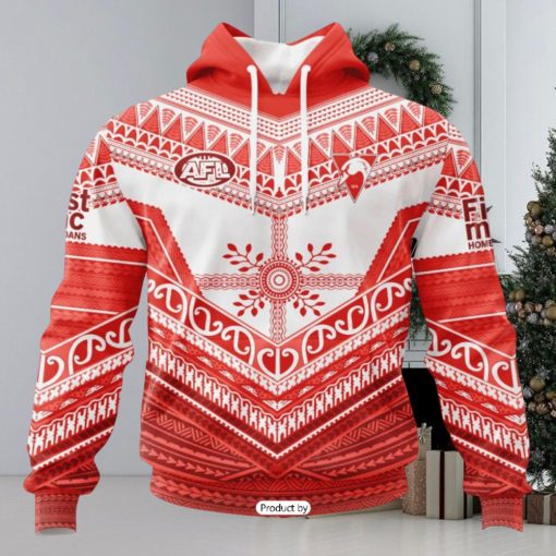 HOT Personalized AFL Sydney Swans Special Pasifika Design Hoodie Sweatshirt 3D