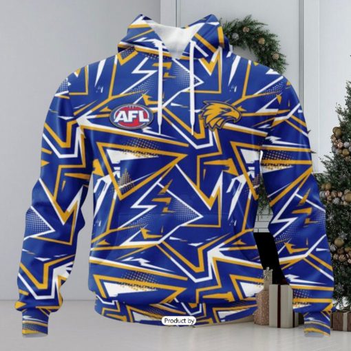 HOT Personalized AFL West Coast Eagles Special Abstract Design Hoodie Sweatshirt 3D