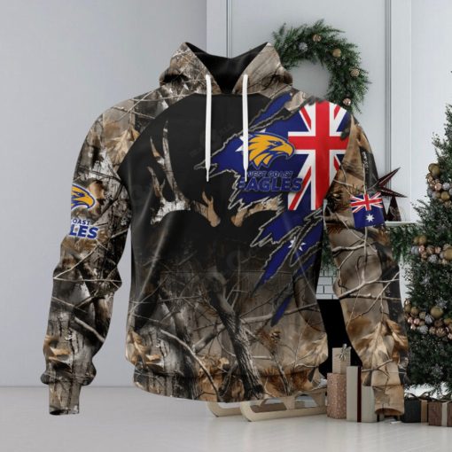 HOT Personalized AFL West Coast Eagles Special Camo Realtree Hunting Hoodie Sweatshirt 3D