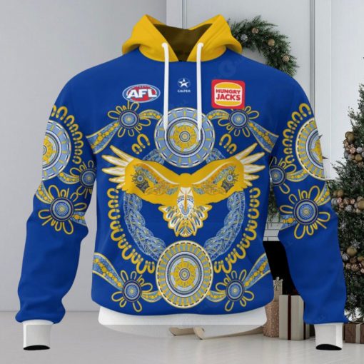 HOT Personalized AFL West Coast Eagles Special Indigenous Design Hoodie Sweatshirt 3D