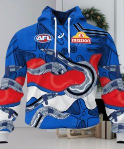 HOT Personalized AFL Western Bulldogs Special Indigenous Design Hoodie Sweatshirt 3D